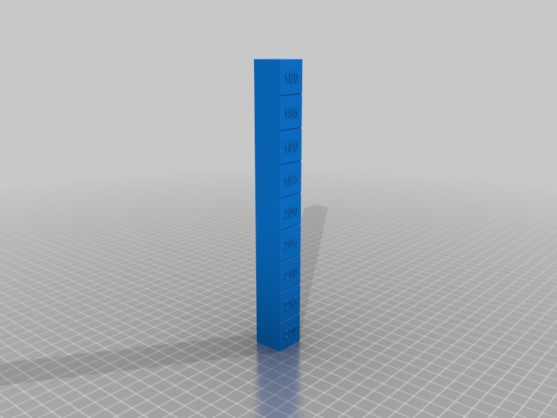 Temperature tower PLA (220° - 180°)