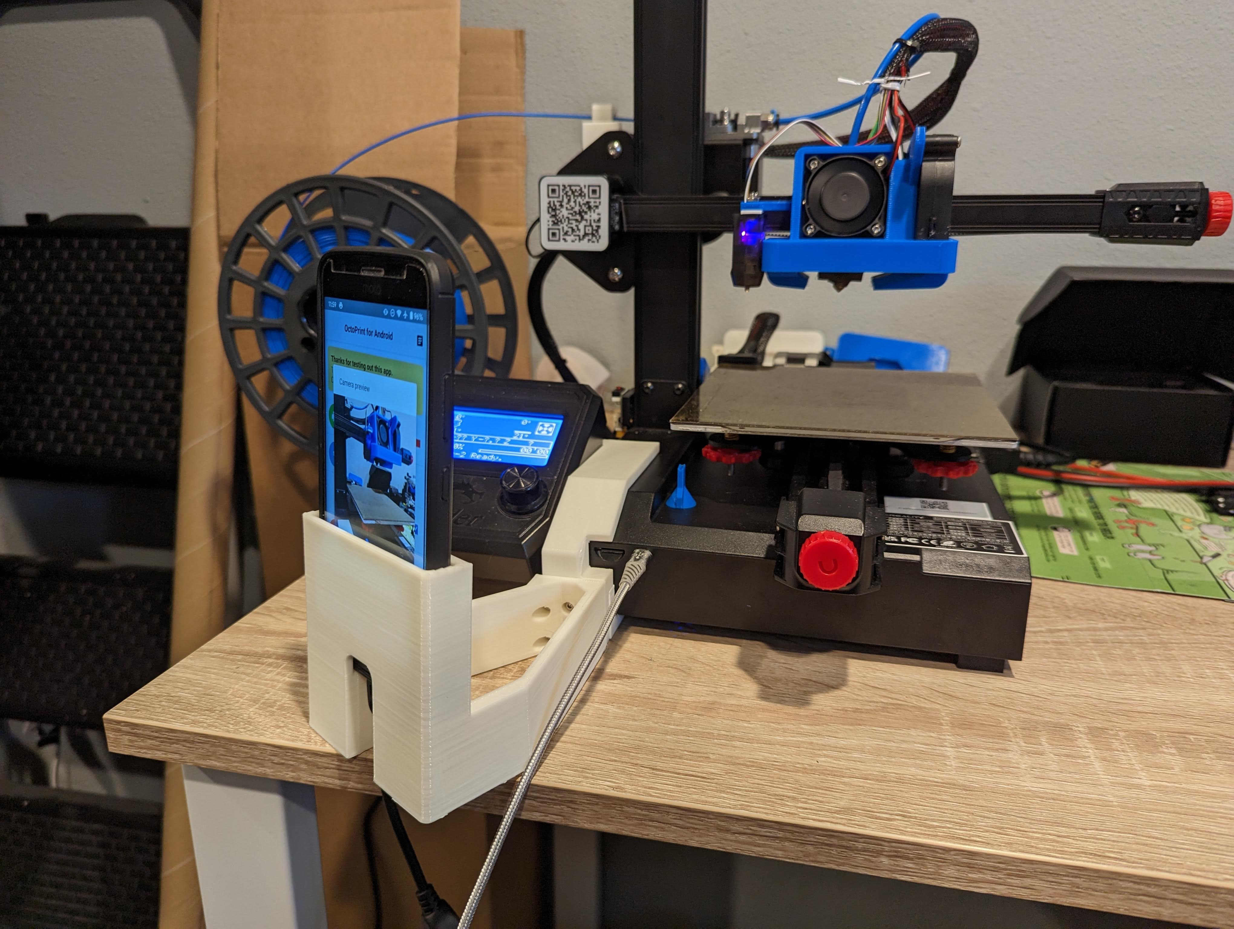 Ender 2 Pro Octopi4a Phone Mount