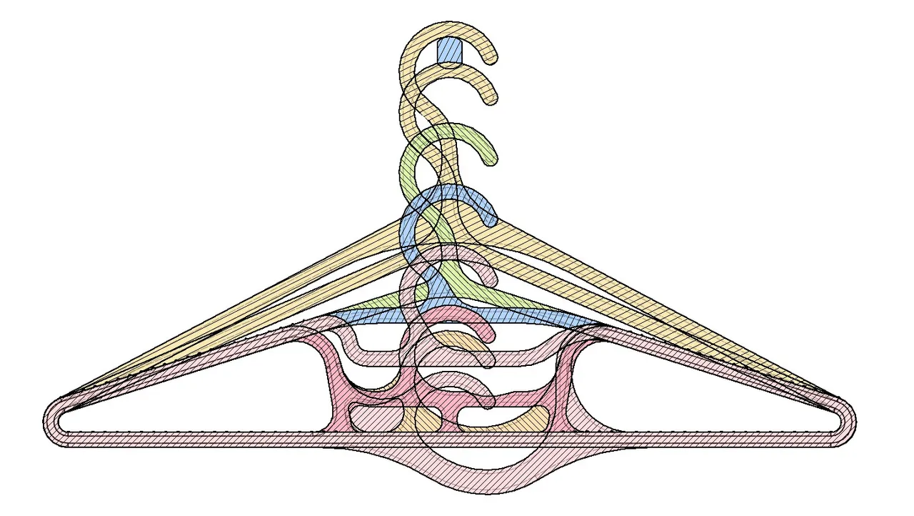 Space-saving clothes hangers models by Ljhtom (Javier Hernando), Download  free STL model