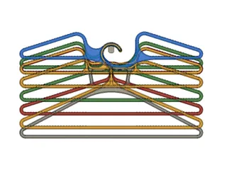 Space-saving clothes hangers models by Ljhtom (Javier Hernando), Download  free STL model