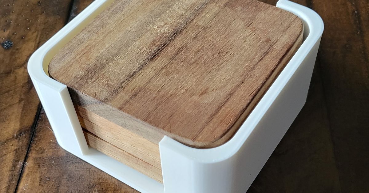 Rounded Coaster Holder/Container by orangethanos Download free STL