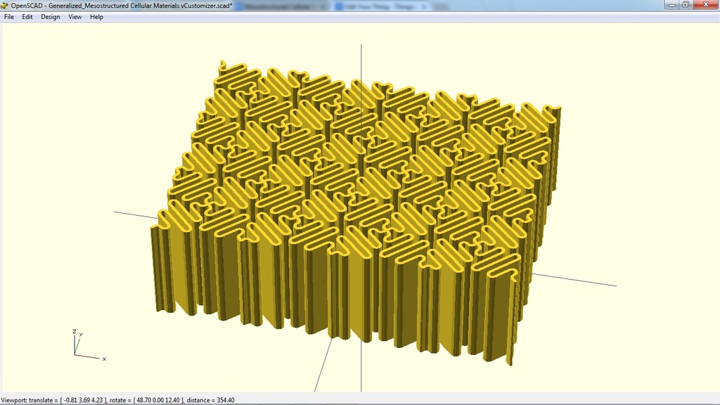Mesostructured Cellular Materials Generator: Customizable version of AndreasBastian's prototypes — thumbnail 3