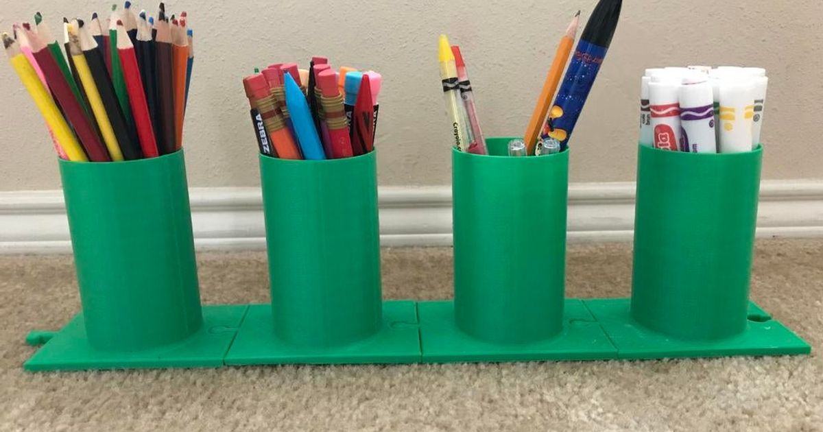 Interlocking Pencil Cups by Michael Cleveland Download free STL model