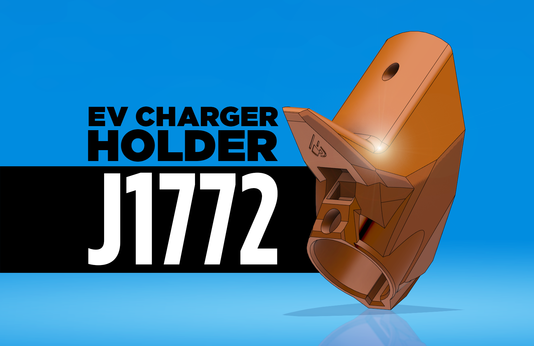 EV Charger Holder J1772 by Jerrari, Download free STL model
