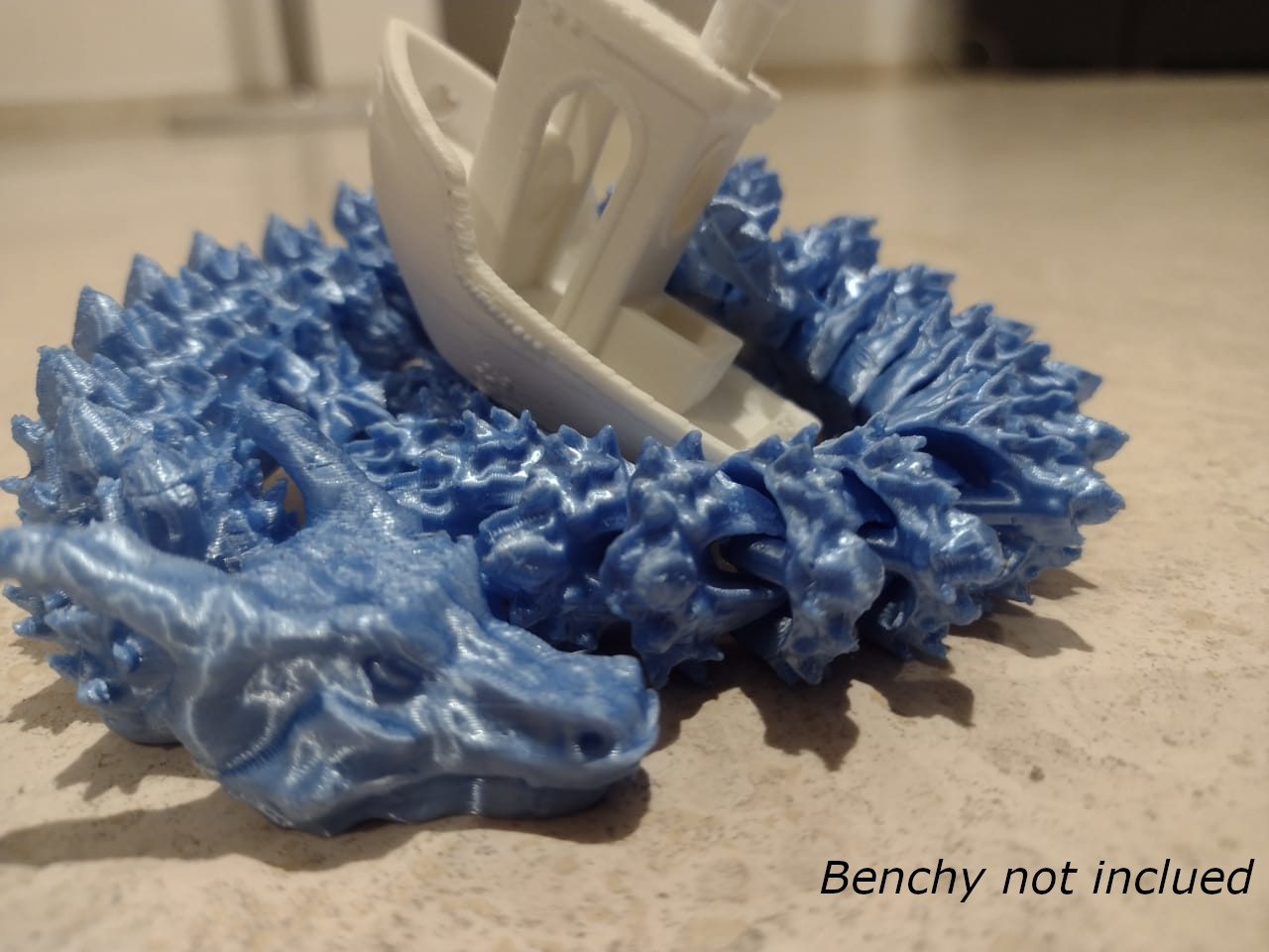 Articulated Spirit Dragon Fixed (0.6mm and smaller) 3D model thumbnail