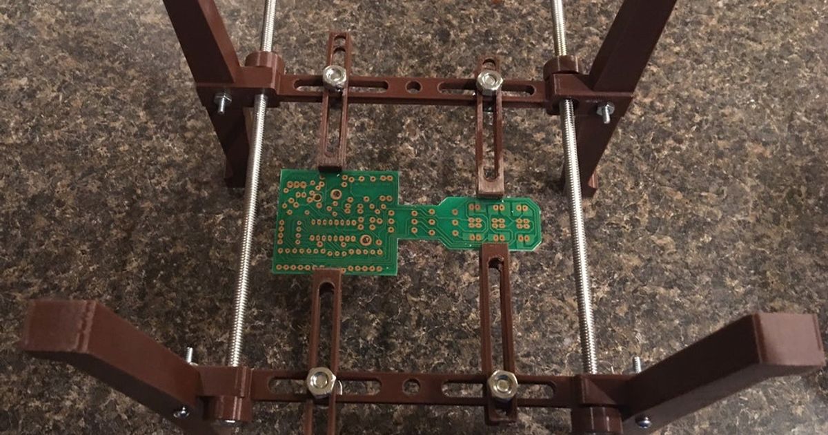 PCB / Circuit Board Holder - Soldering Helper by CNCPadawan | Download