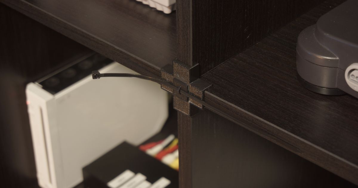 Ikea KALLAX Cable Management Brackets by rzyao Download free STL