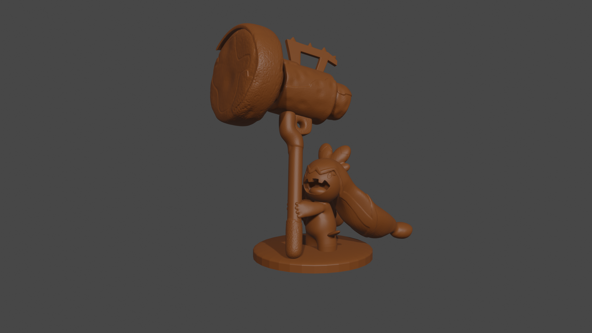 Pokemon inspired, Tinkaton (Swinging), Tabletop DnD miniature
