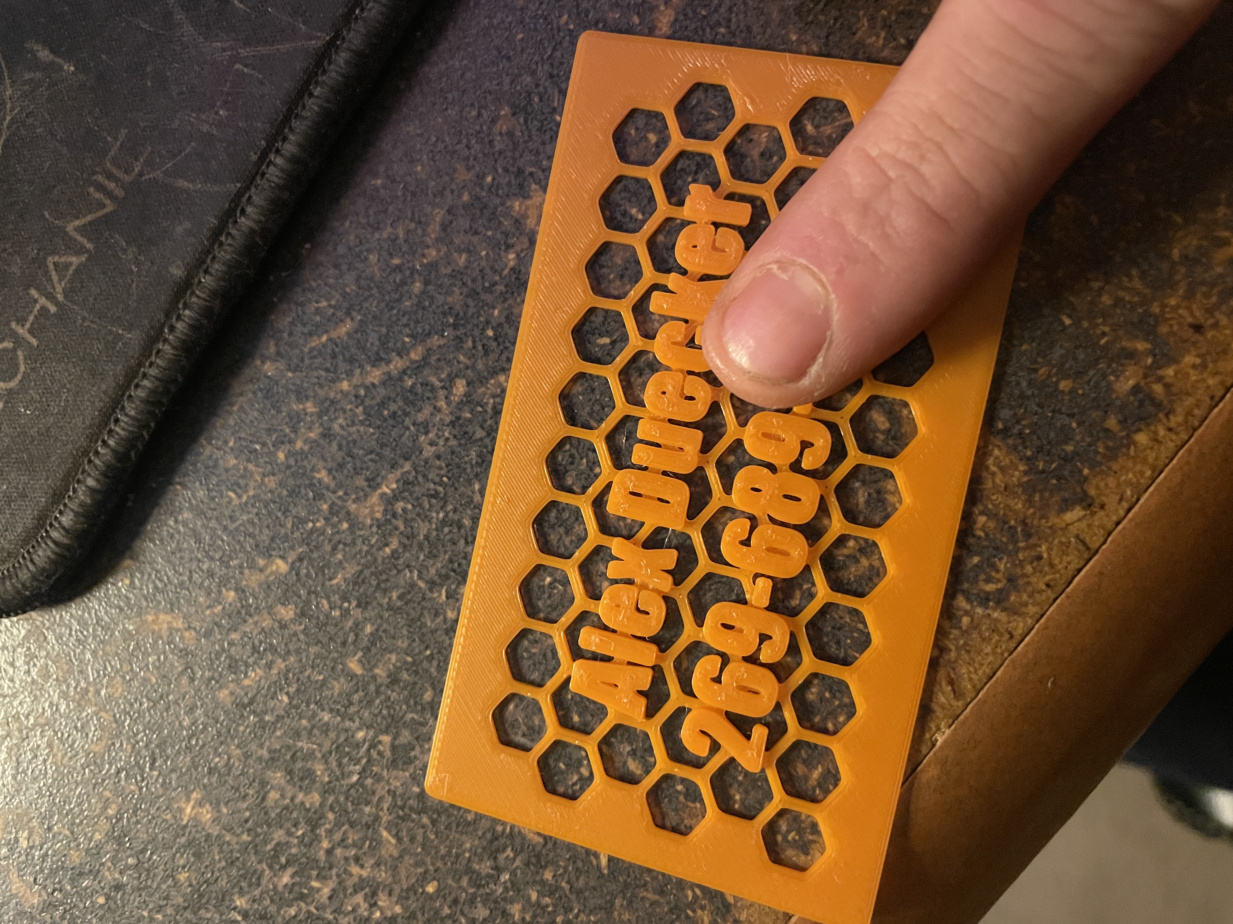 Blank Hex Business Card