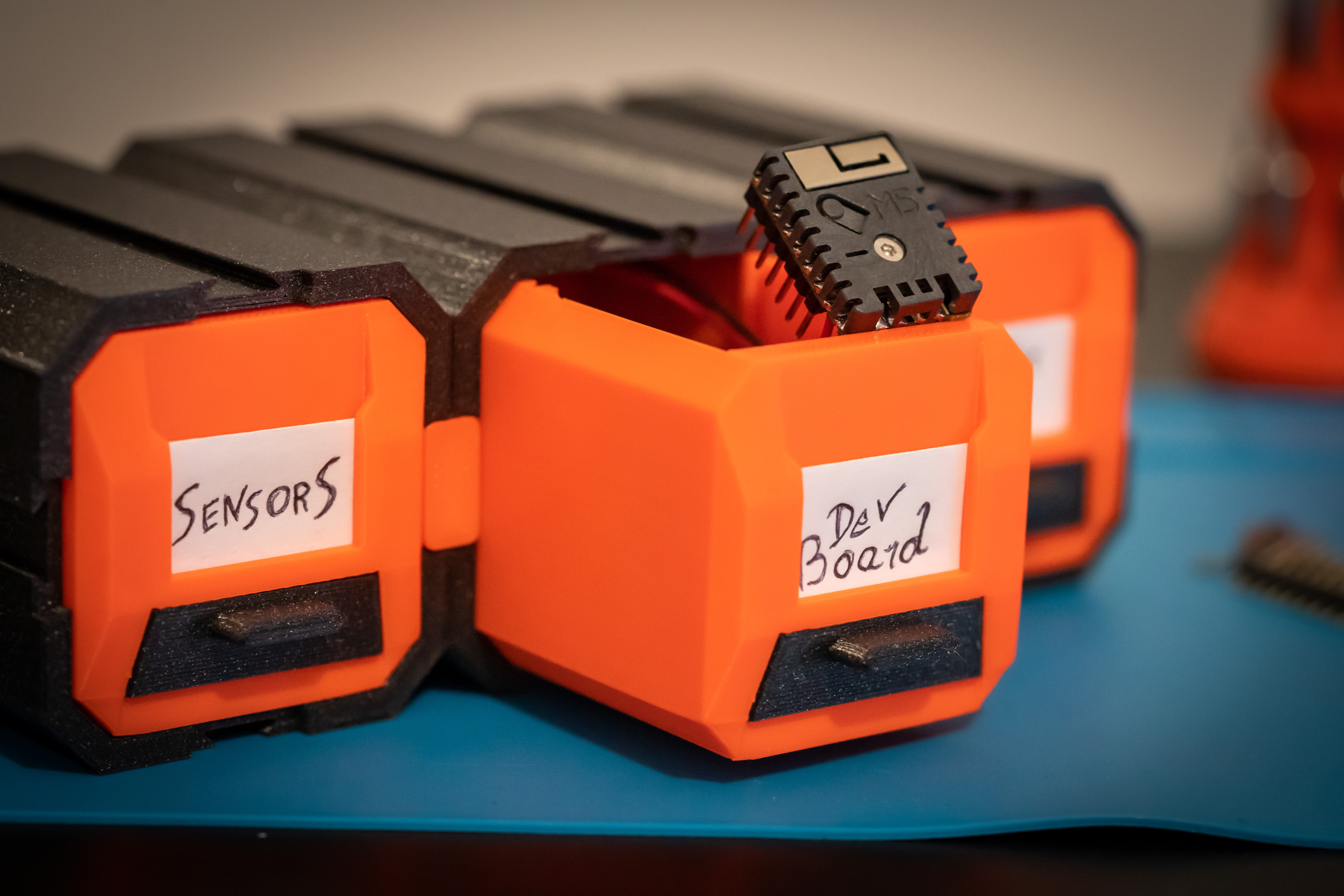 Stackable drawers for electronics components and small parts