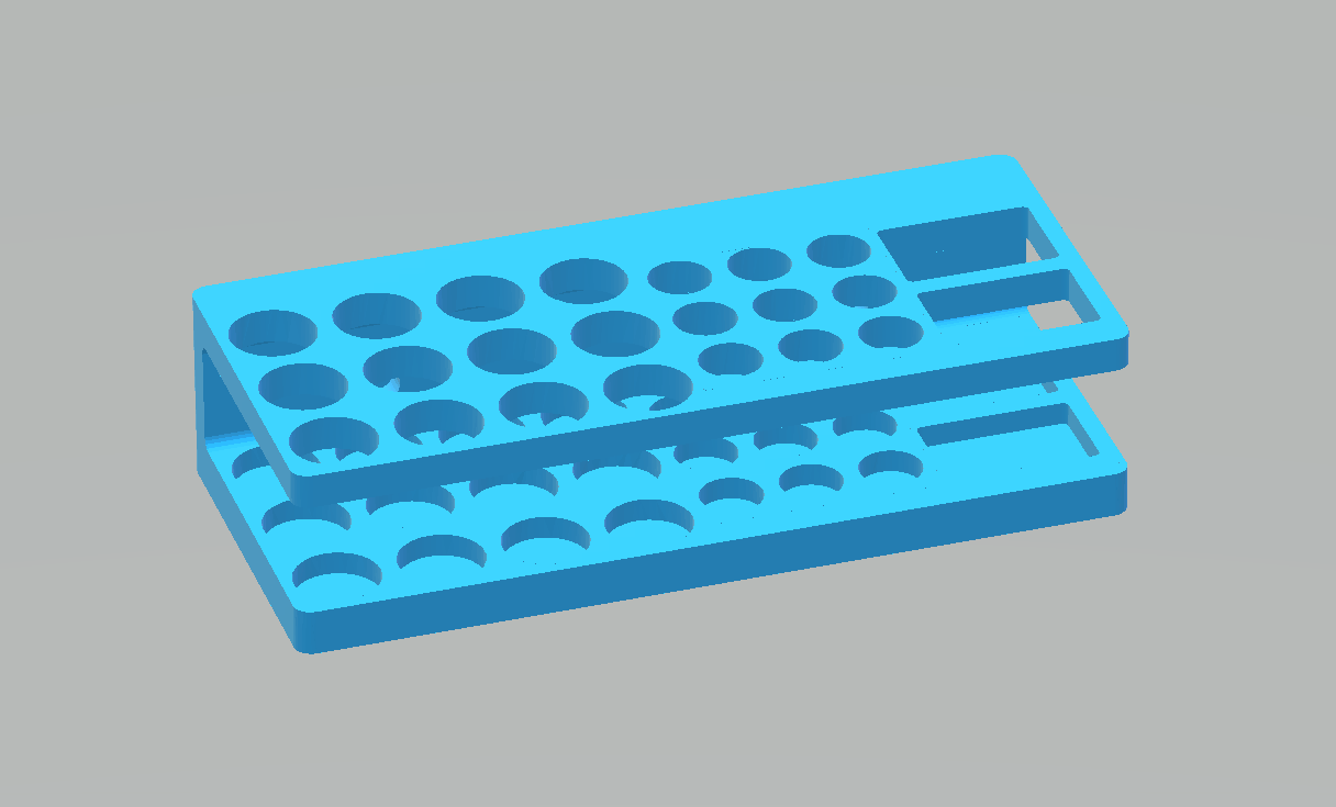 AA-AAA-9v Battery box for Honeycomb storage wall