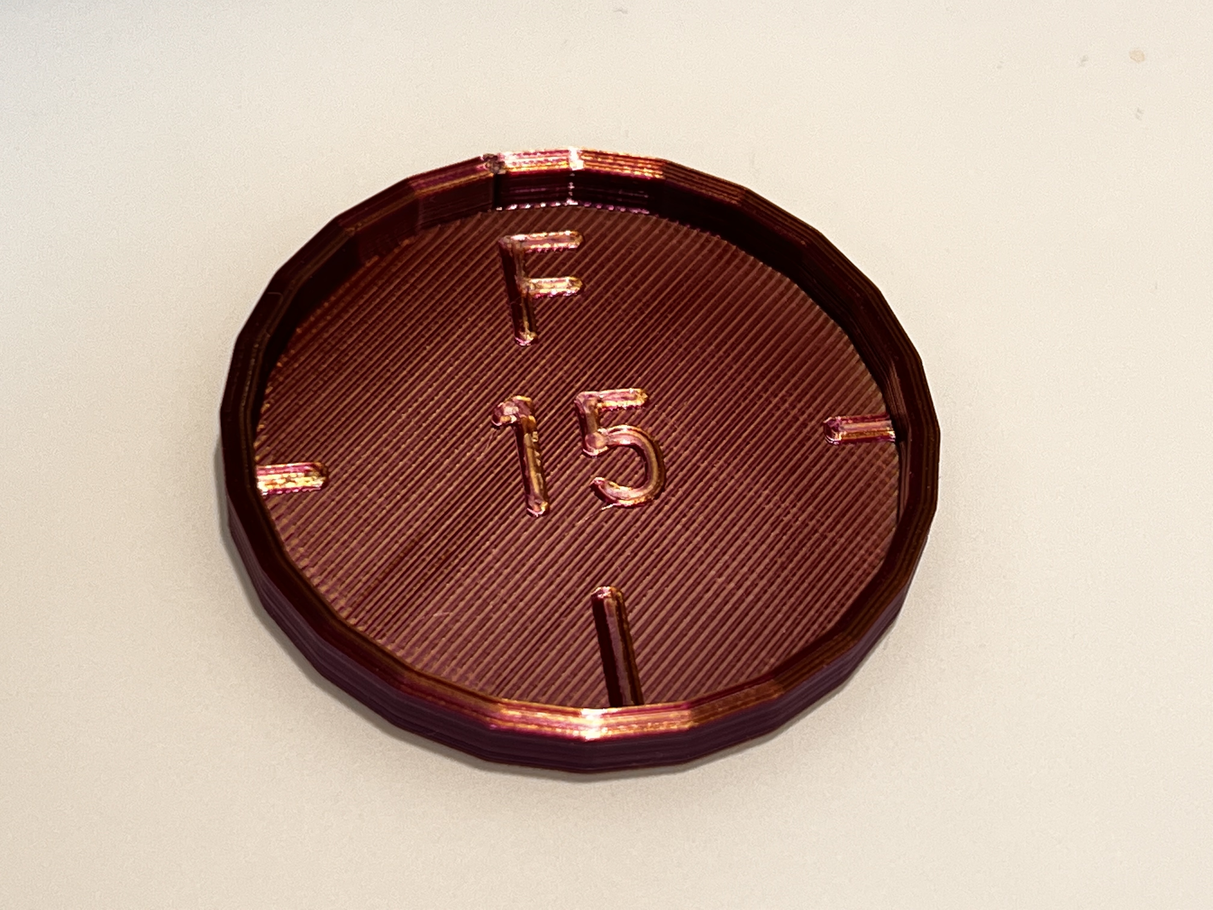 Multi-Colour Filament Orientation Coin