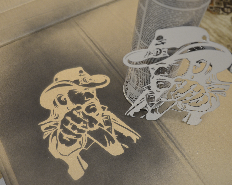 Motorhead spray paint stencil Lemmy Kilmister