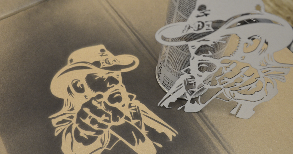 Motorhead spray paint stencil Lemmy Kilmister by firstgizmo | Download free STL model ...