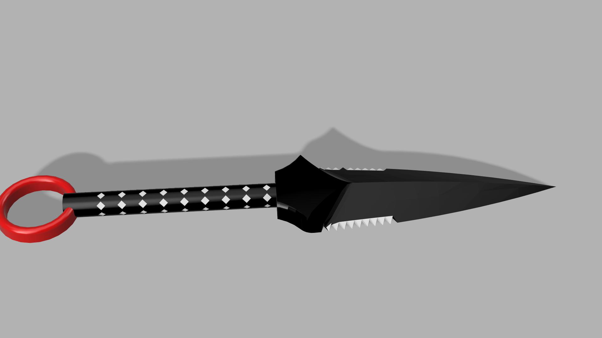 Letter Opener - Kunai Style 3D model thumbnail