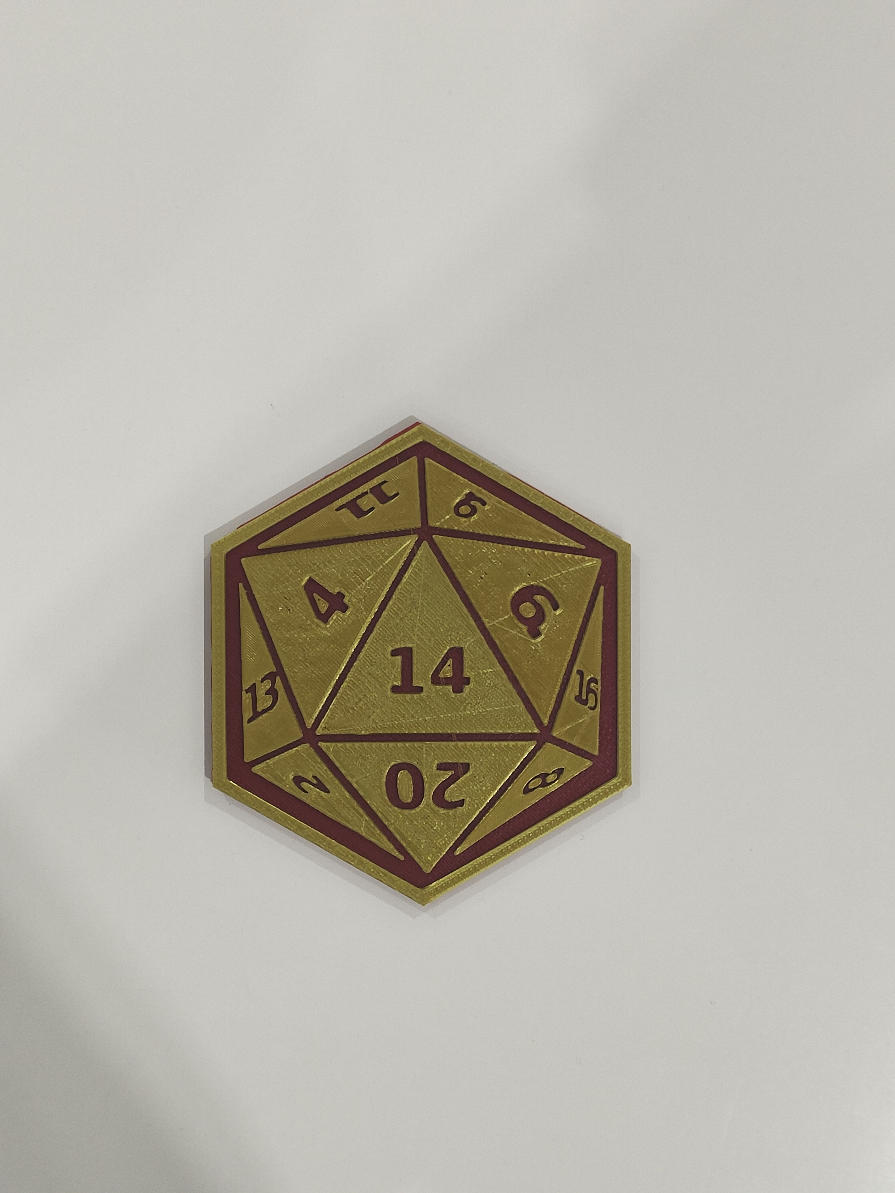 D20 D&D coaster or wall decoration Nr2