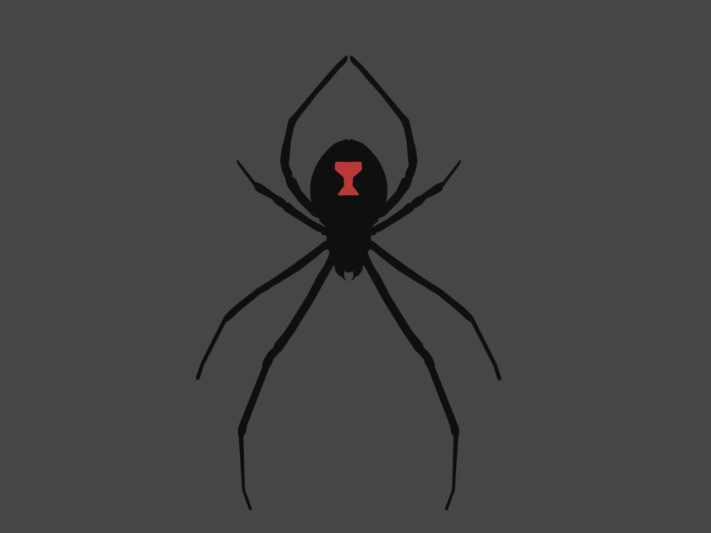 2D Black Widow Hanging Spider Decoration by jeraff24 | Download free