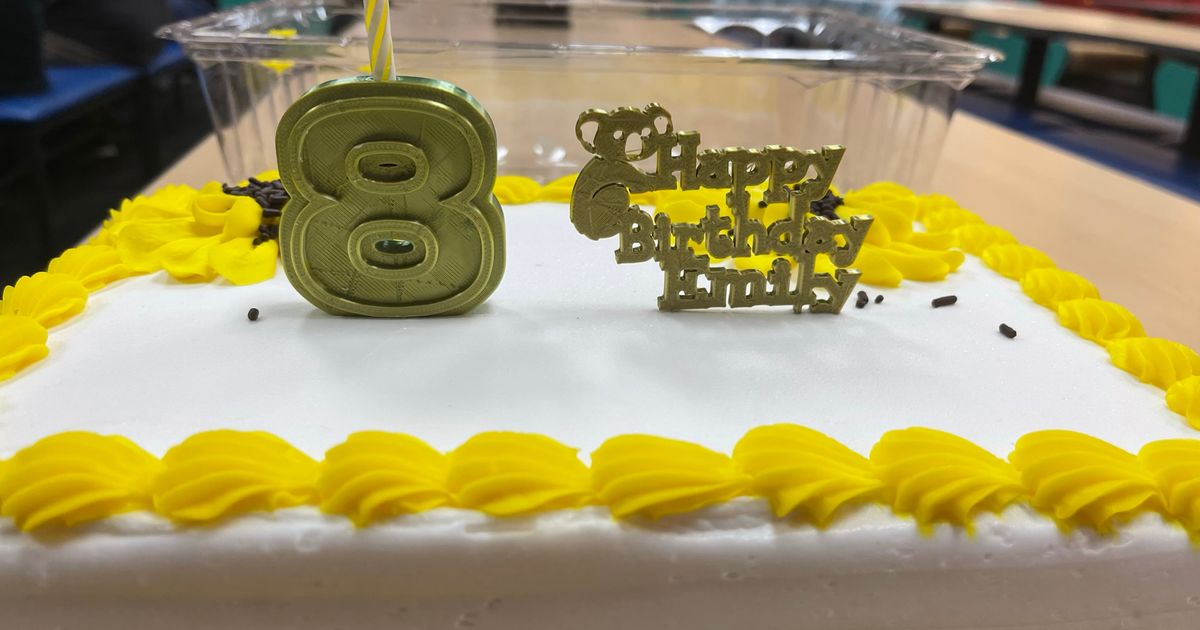 Happy Birthday Emily Cake Topper by CounterCulture86 | Download free