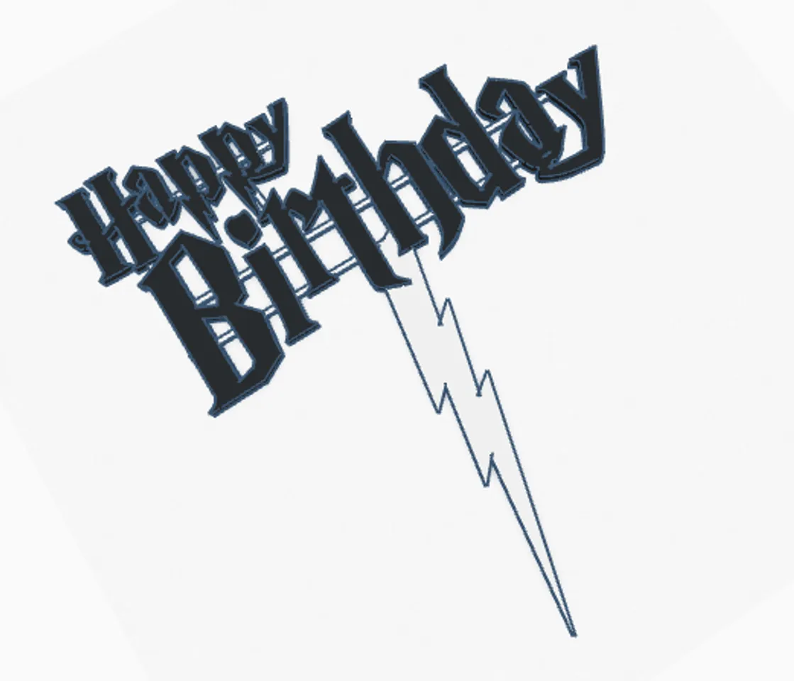 Happy Birthday Harry Potter Cake Topper