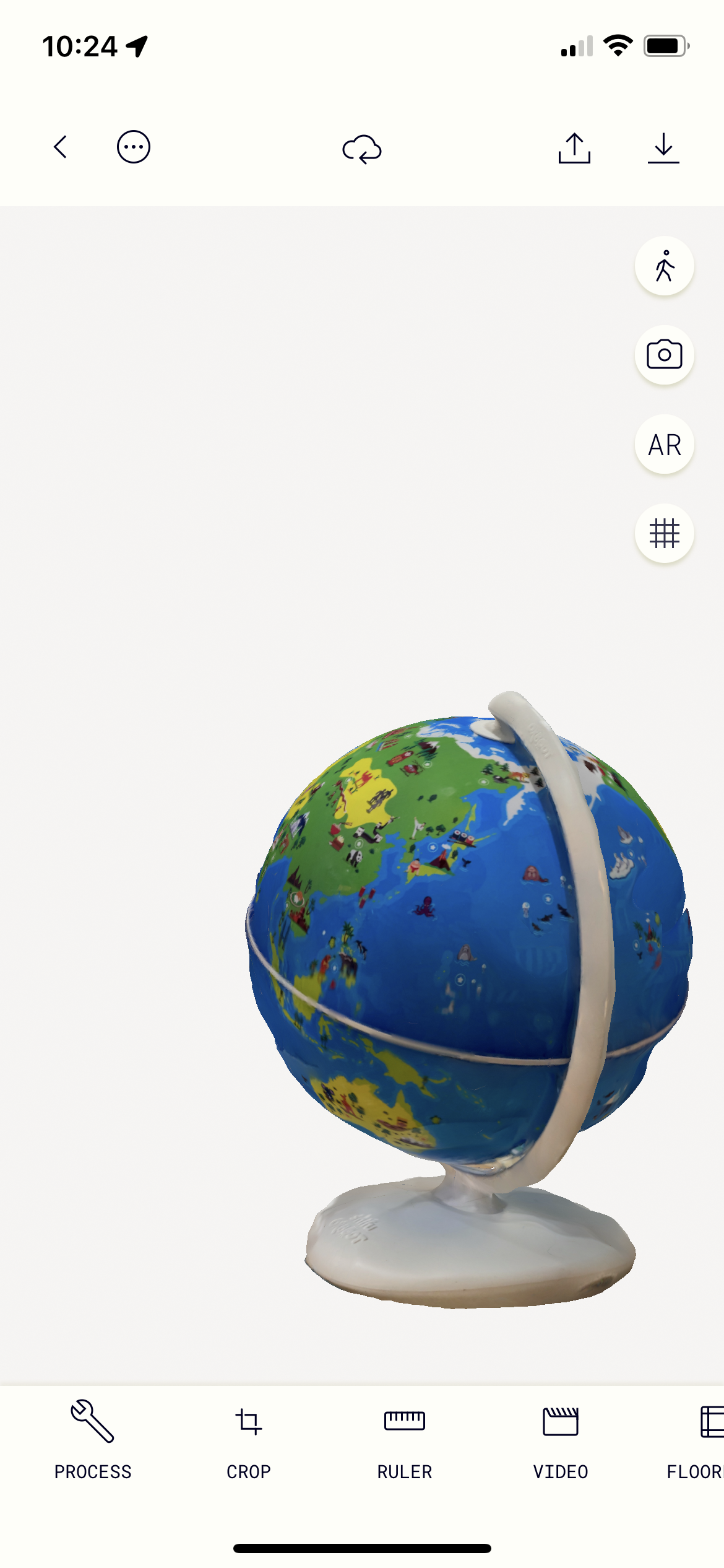 Globe 3D scan