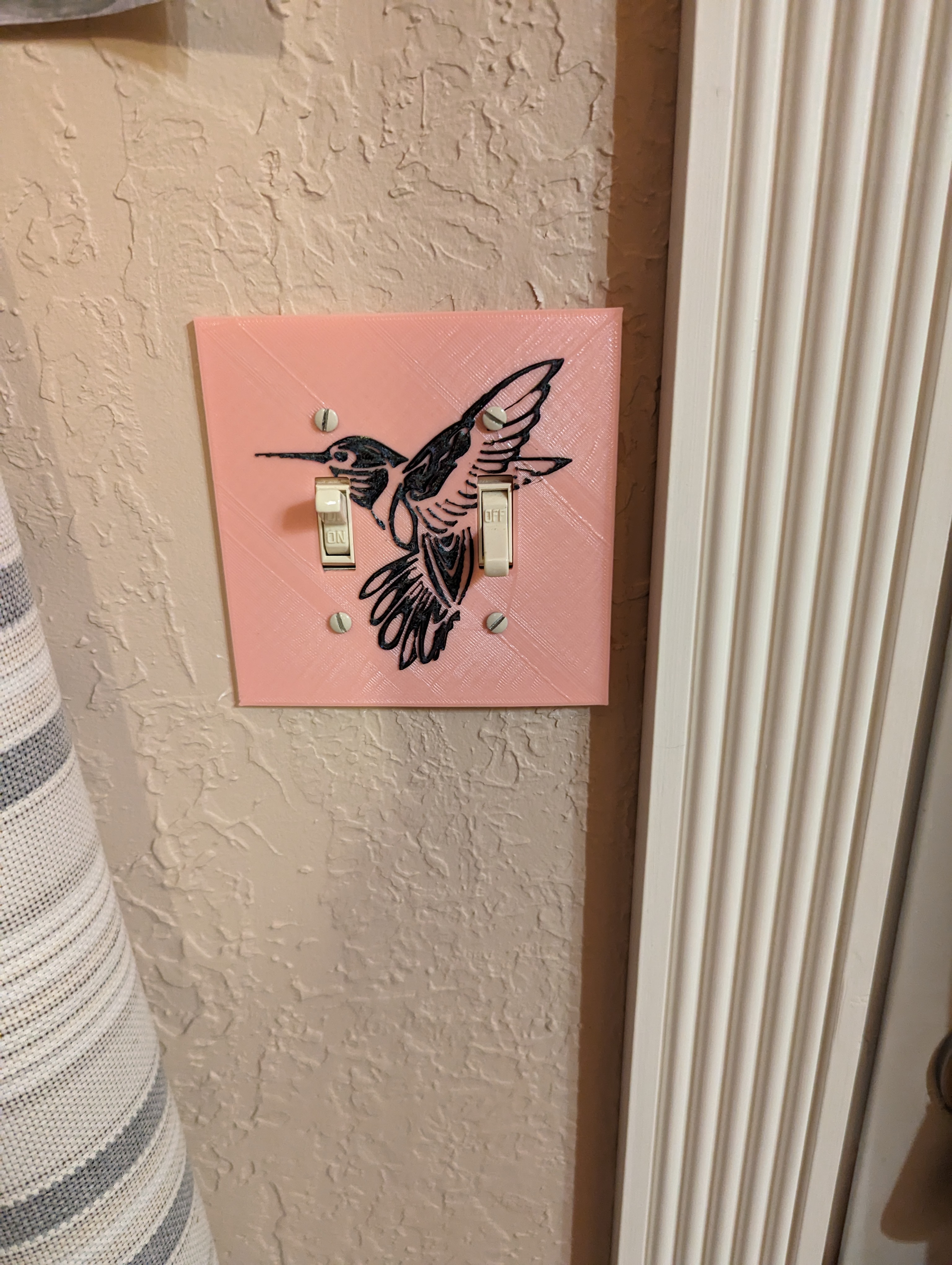 Hummingbird dual (double) switch plate