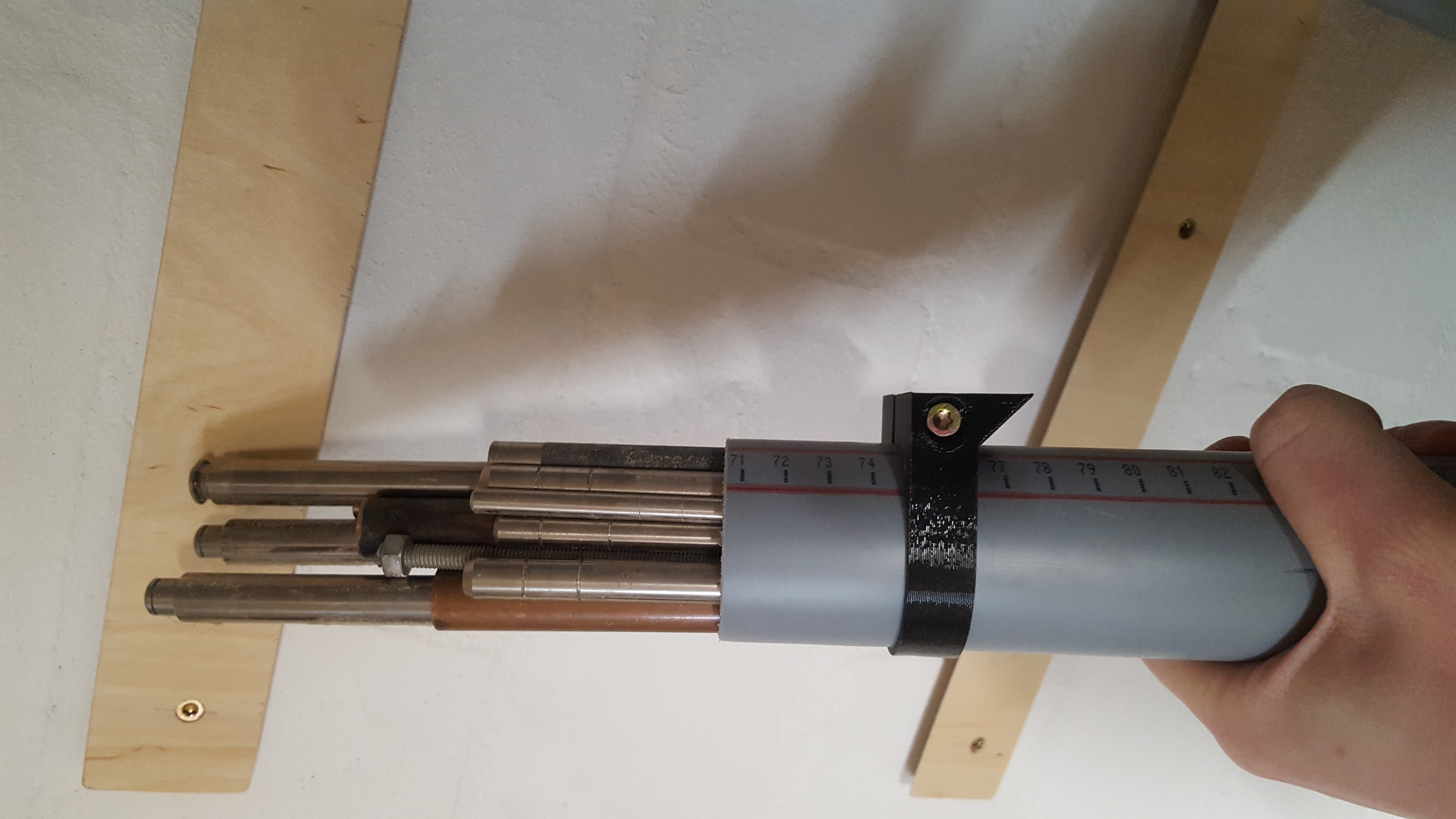 French Cleat Pipe/Tube Holder for organizing Barstock
