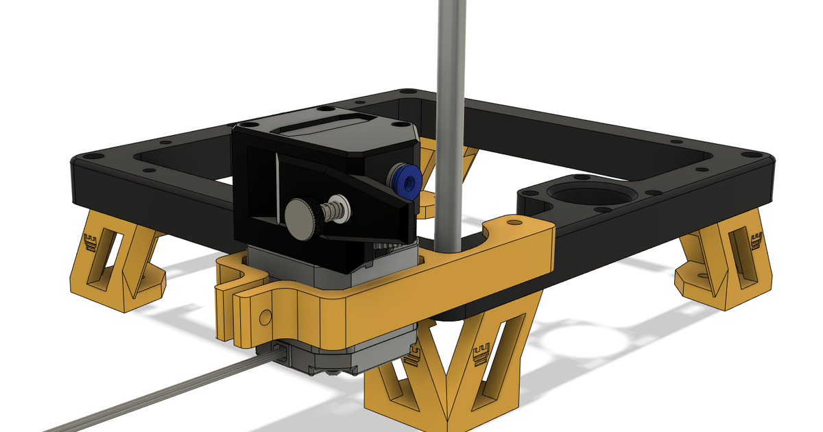 Rook 3D Printer - Mods - Extruder motor mount at rear bottom left by