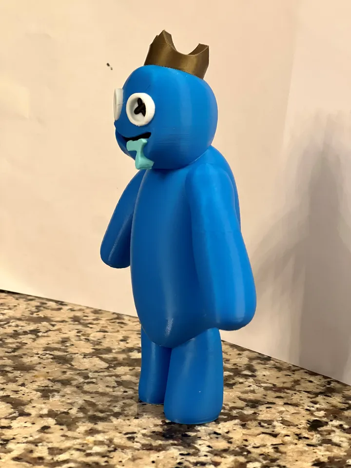 Blue rainbow friend inspired 3D model 3D printable