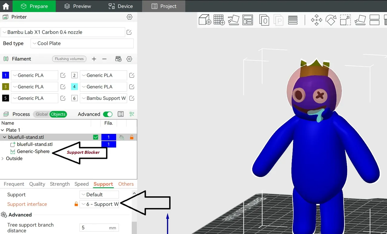 STL file Blue form Rainbow Friends Roblox Game 🌈・3D printing