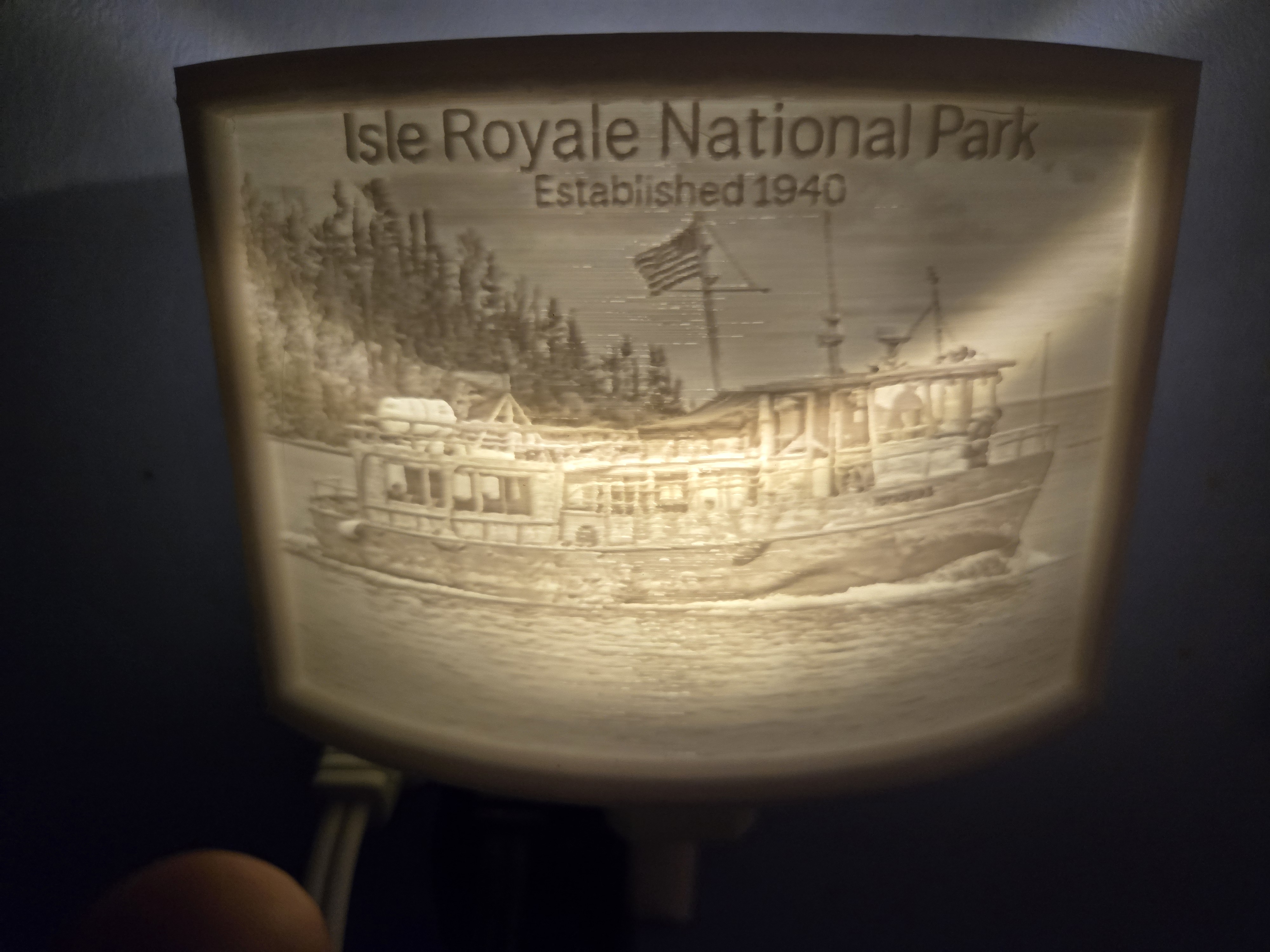 Isle Royale - Voyager II - Nightlight Lithophane
