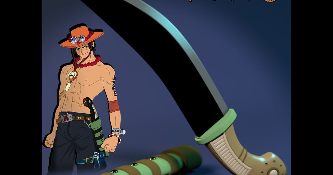 Ace Dagger ONE PIECE by Onoefish Download free STL model