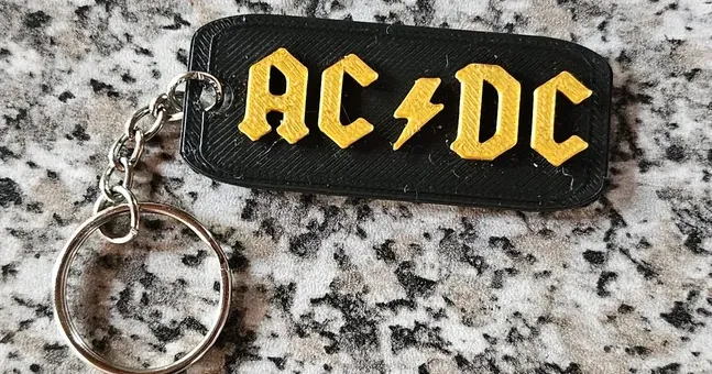 AC/DC Keychain by Marlin | Download free STL model | Printables.com