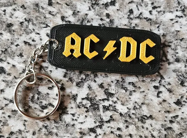 AC/DC Keychain by Marlin | Download free STL model | Printables.com