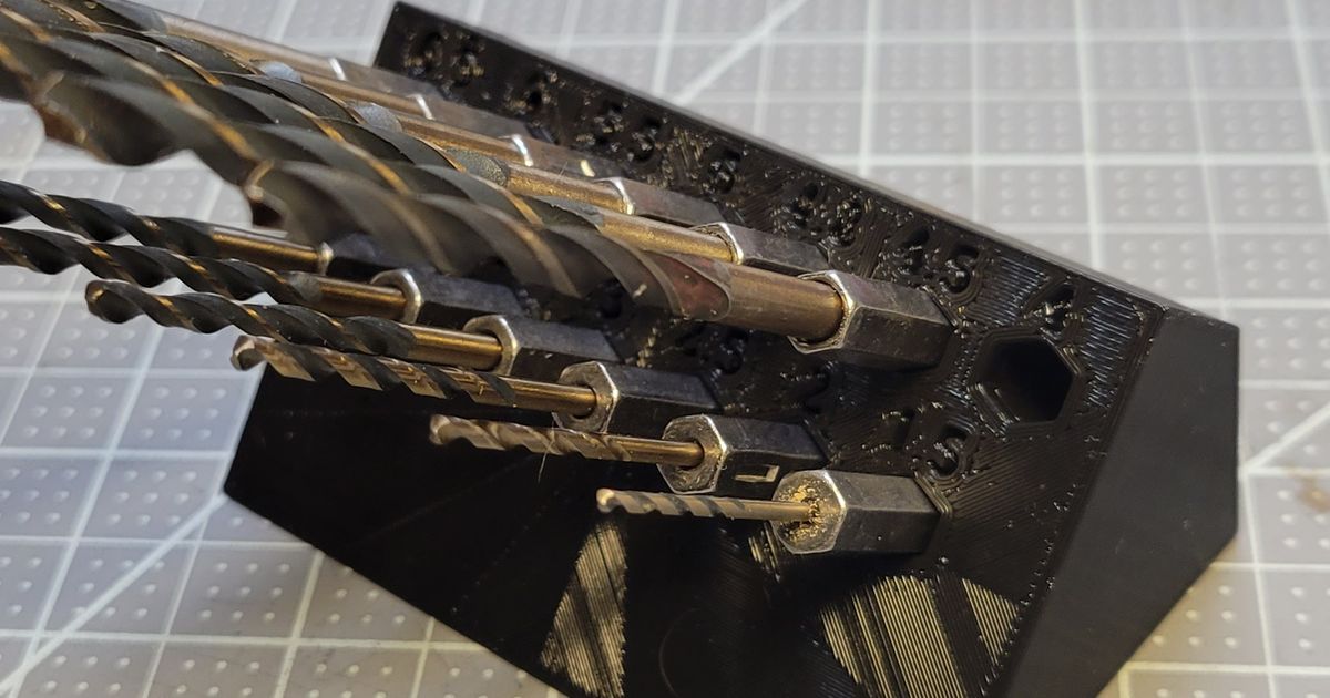 Harbor Freight metric hex drill bit holder by Losem Download free STL