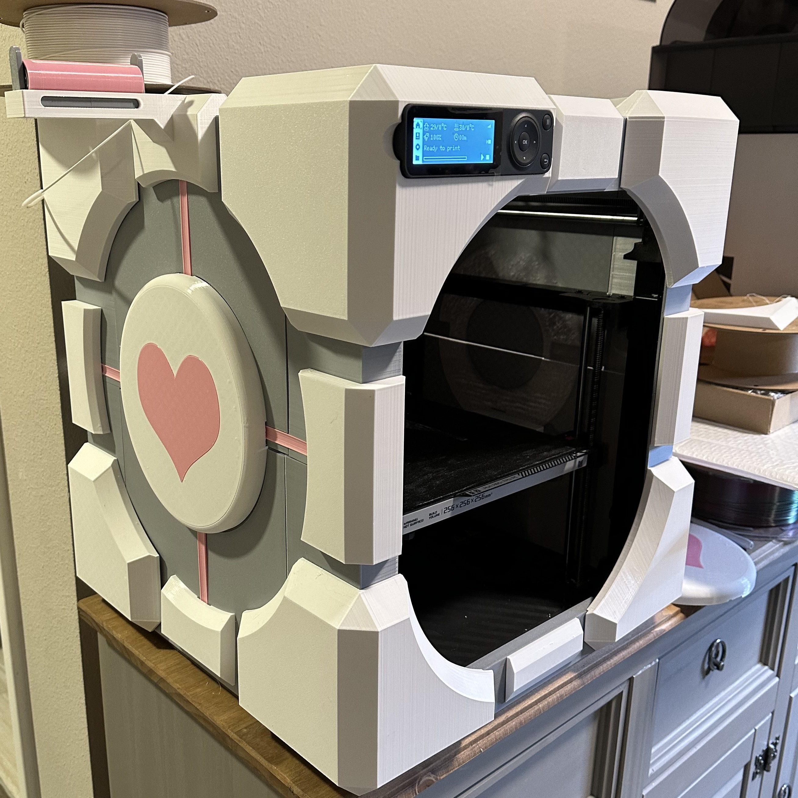 P1P Companion Cube Side Spool Mount 3D model thumbnail