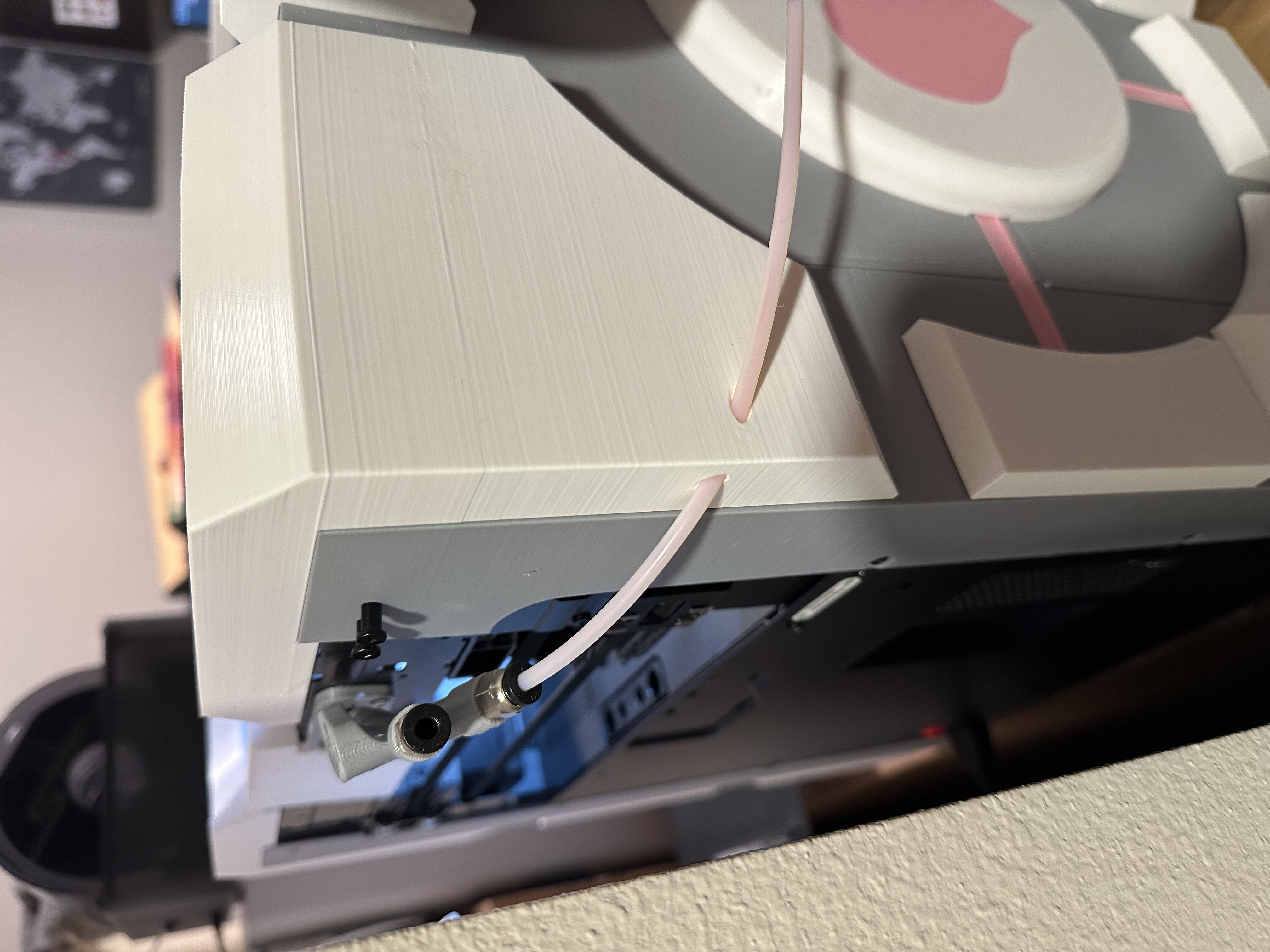 PTFE Tube Corner Guide For P1P Companion Cube Case 3D model thumbnail