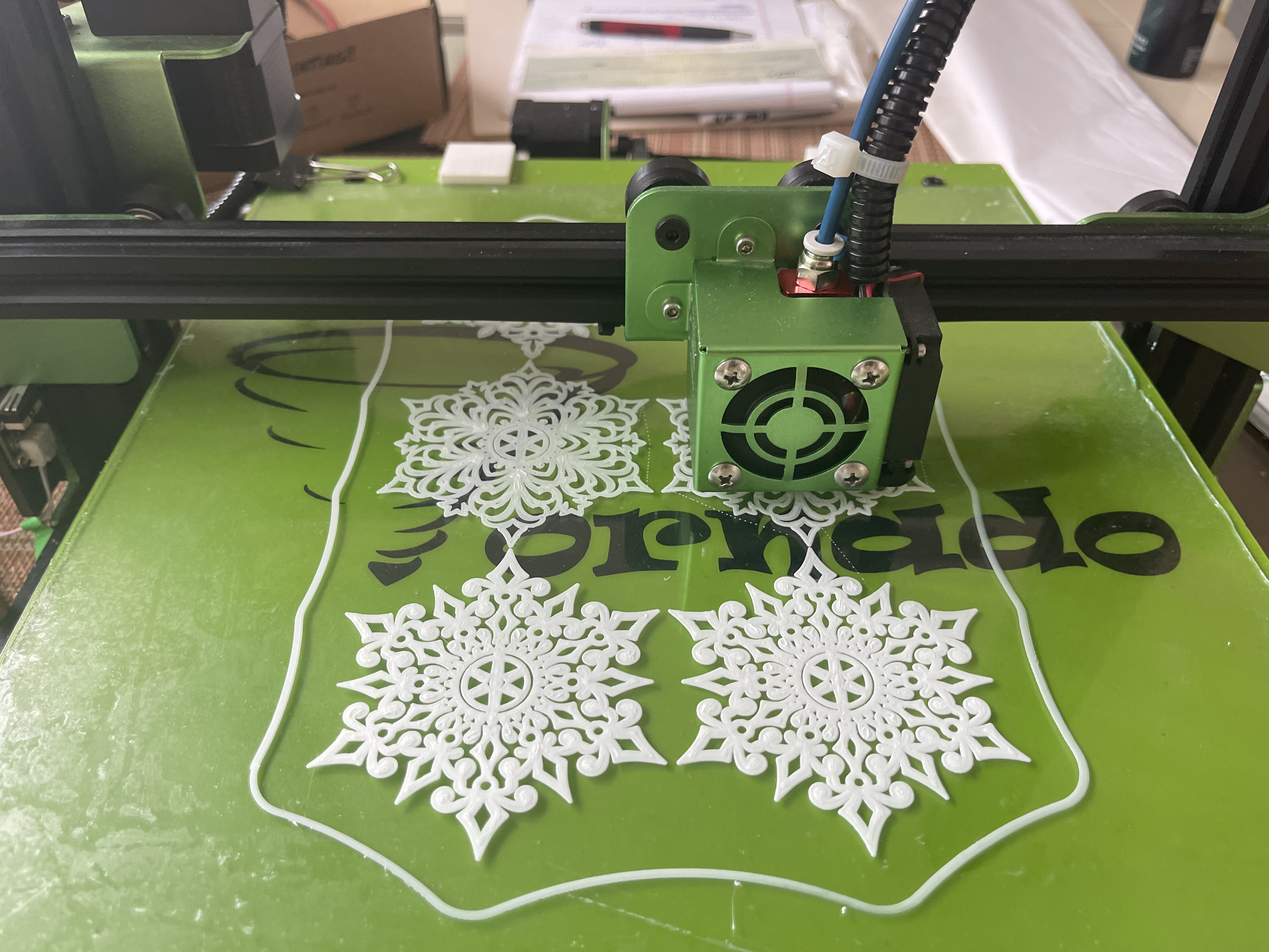 Rotary International Holiday Snowflake Ornament Set