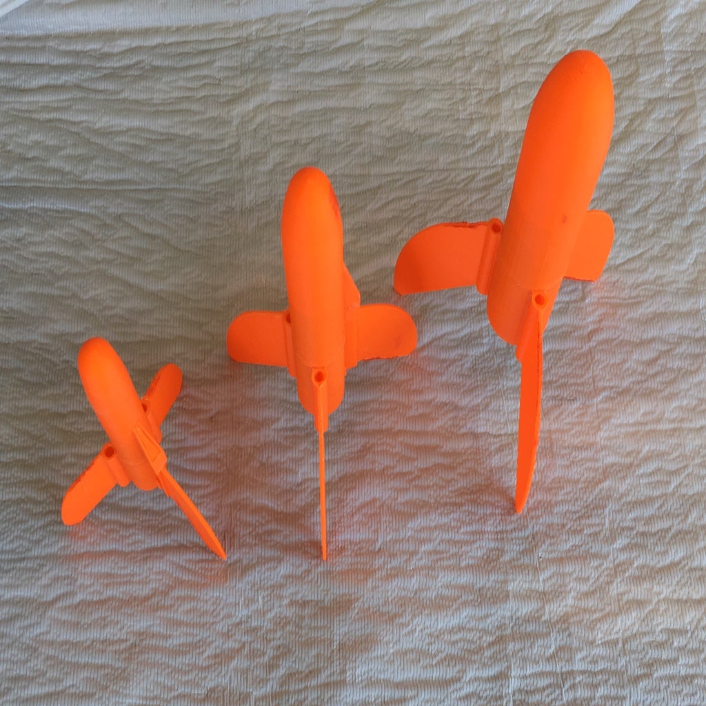 Miniatura 2 do modelo 3D Flutterby Model Rocket