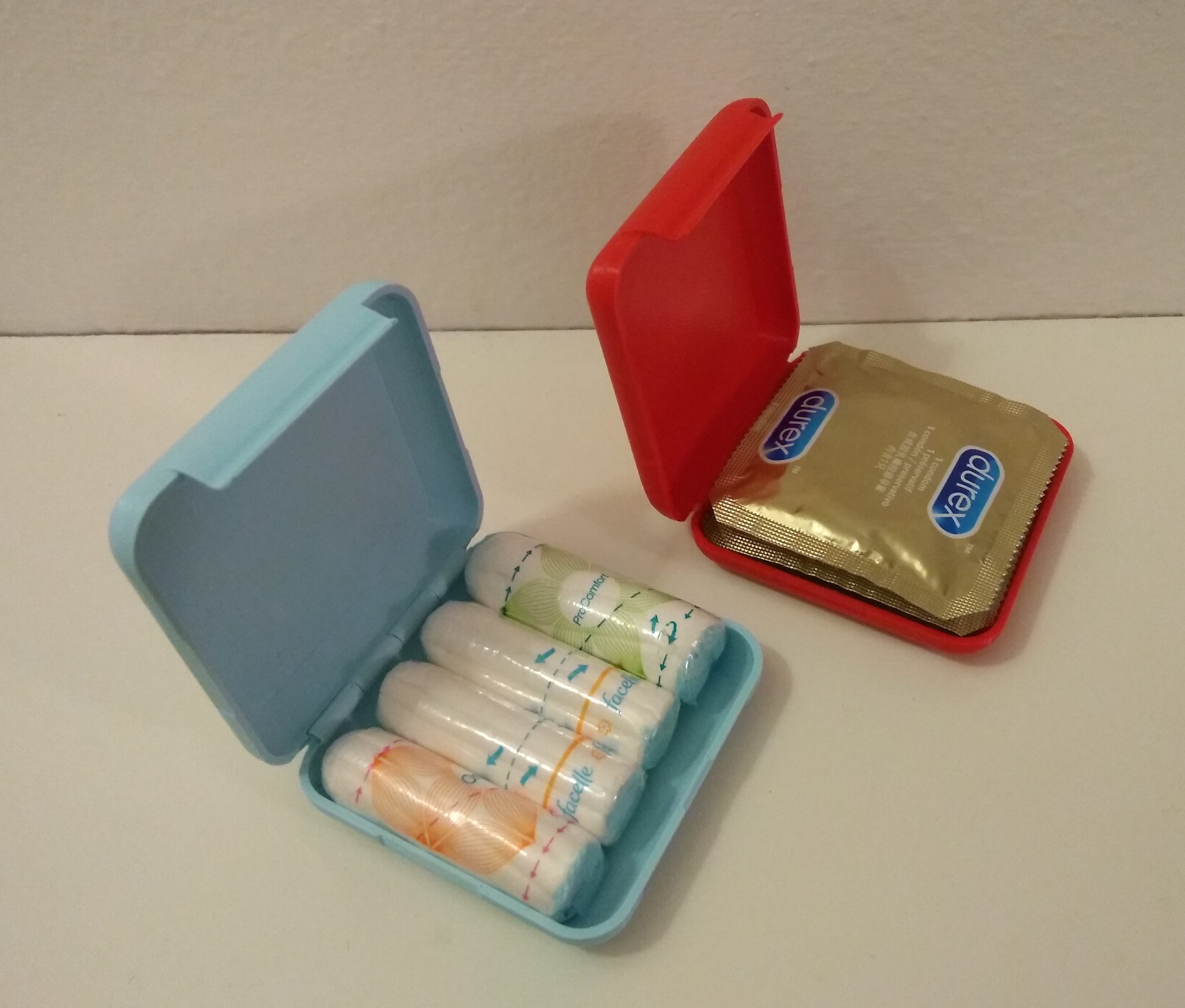 Smooth pocket box/case for condoms (durex), tampons, etc. 3D model thumbnail