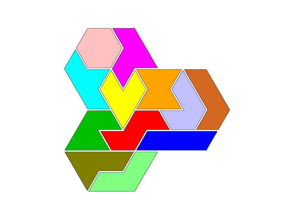 Miniatura 7 do modelo 3D Hexiamond  Puzzle