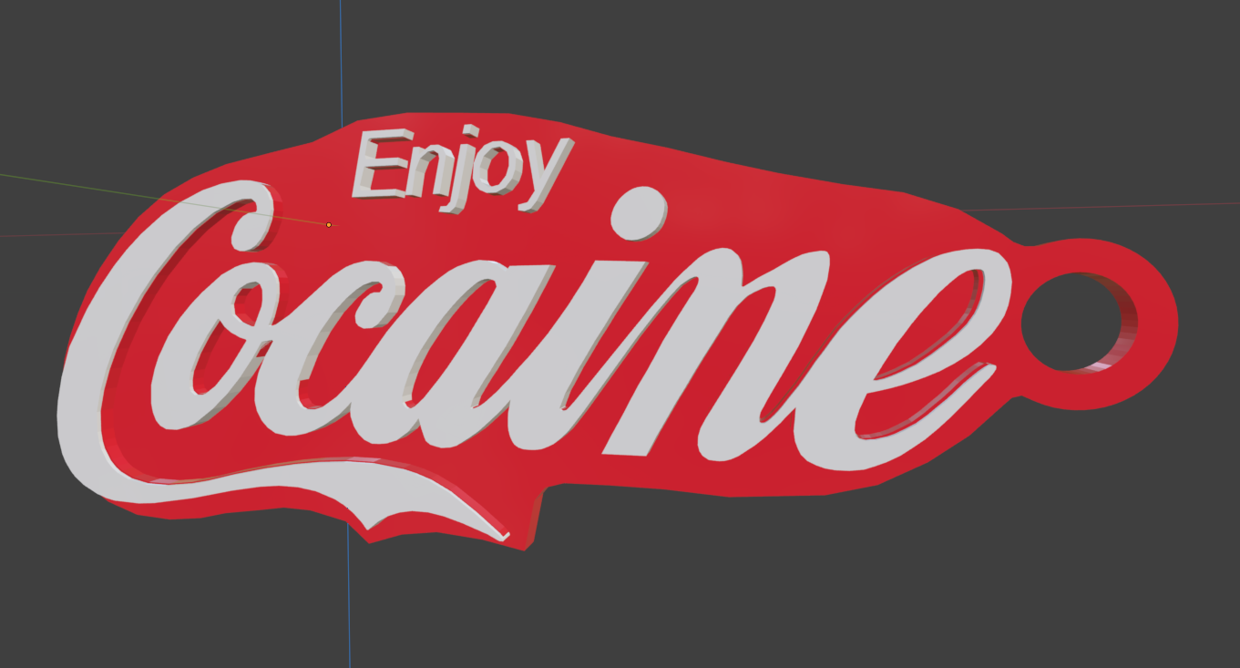 enjoy COCAINE key chain