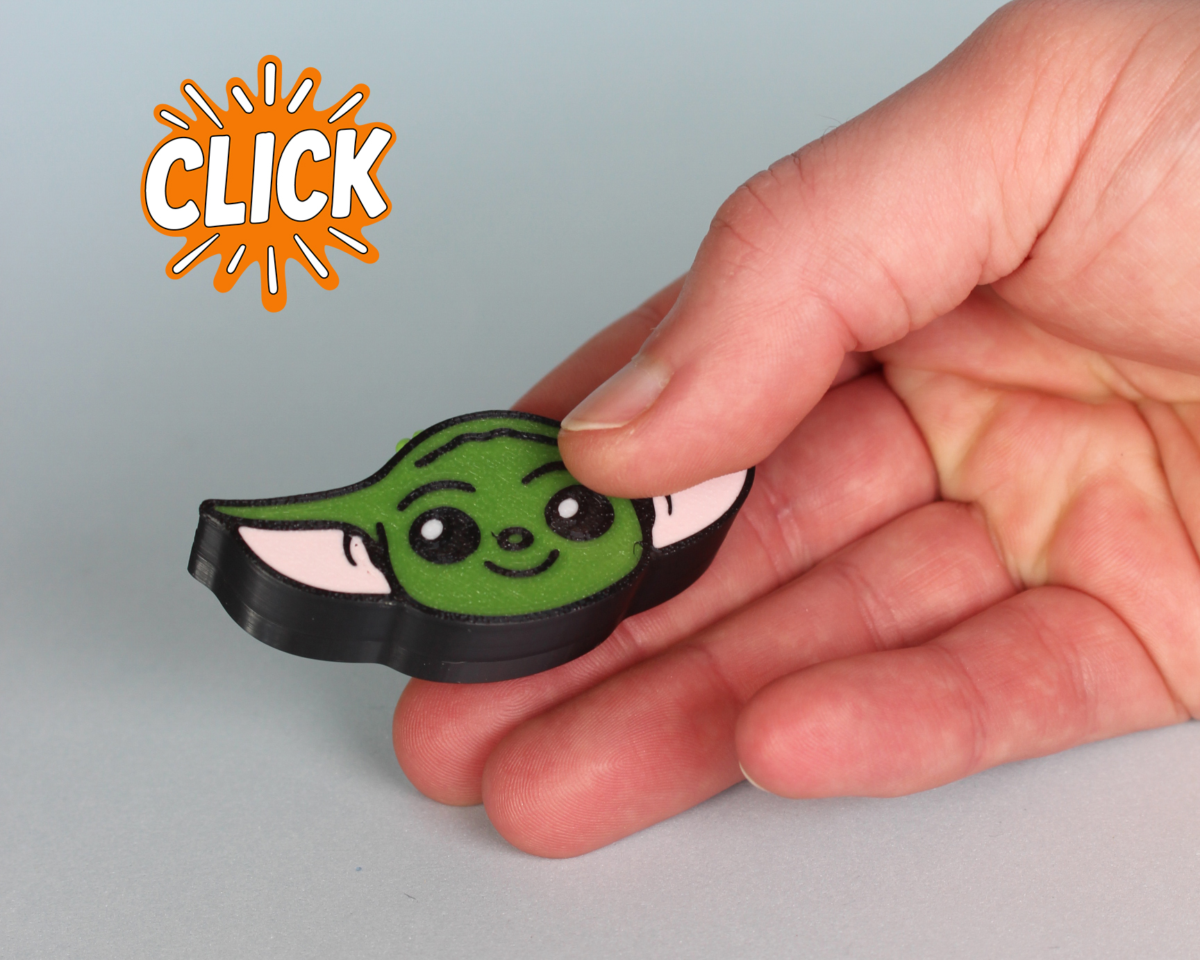 Baby Yoda Fidget Clicker – A Galactic Fidget Friend - Keychain