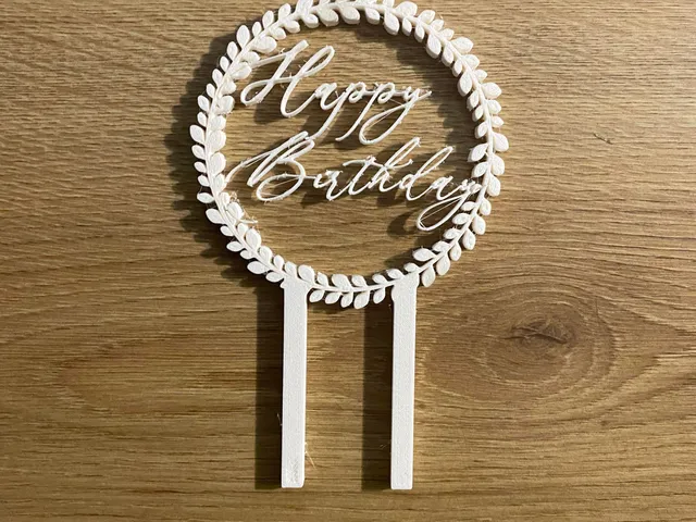 Cake topper happy birthday