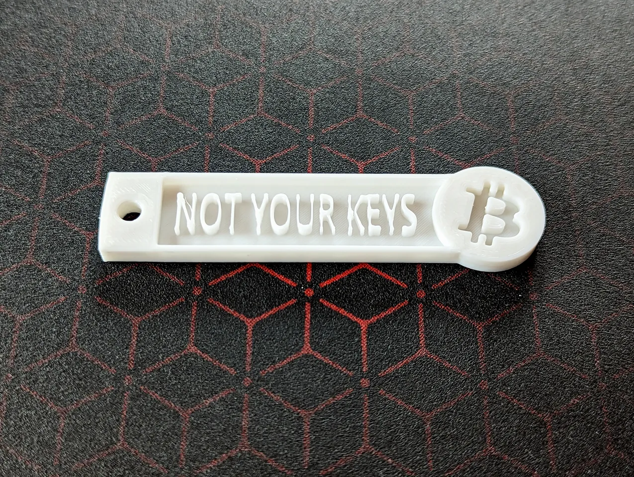 Bitcoin Keychain Not Your Keys by nyknyc, Download free STL model