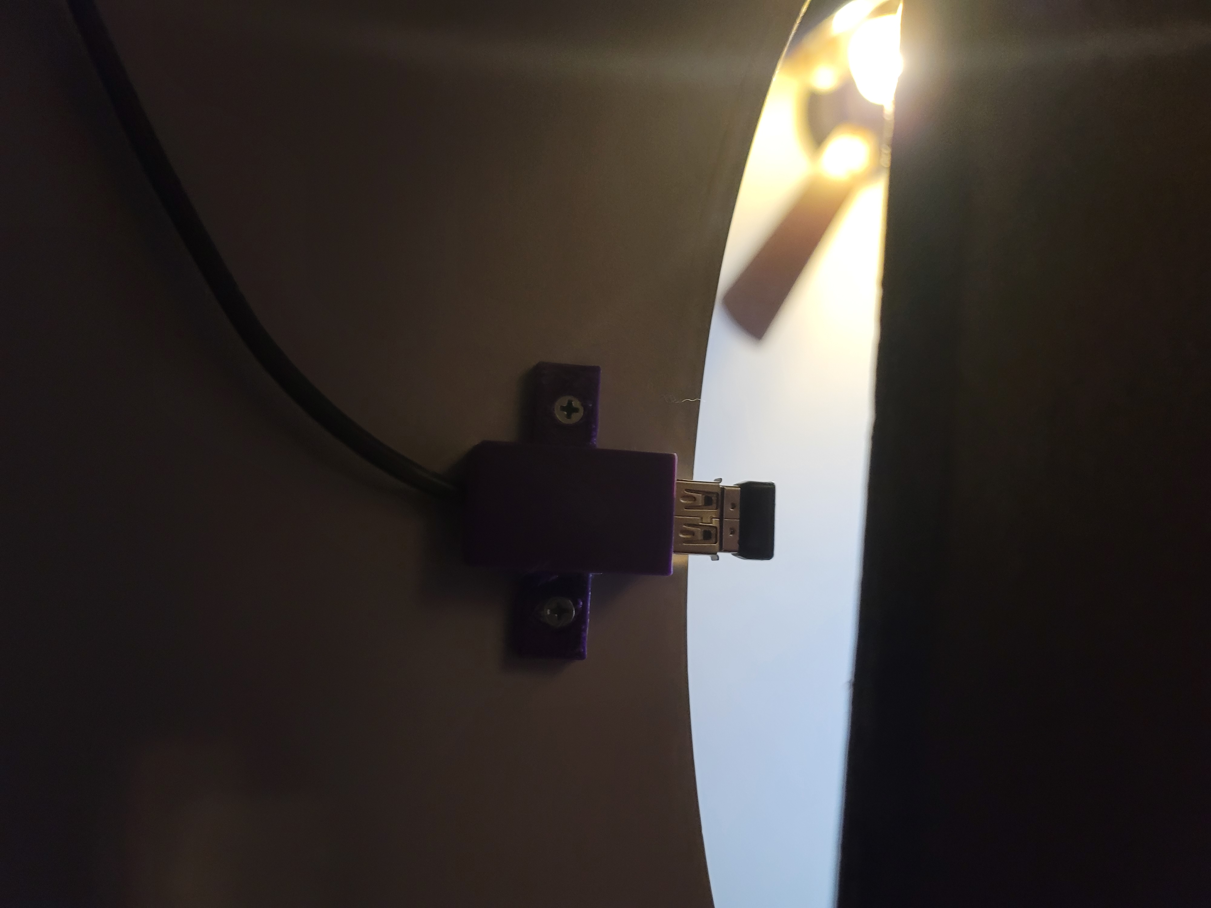 USB Extension under desk holder for ONN brand USB cable