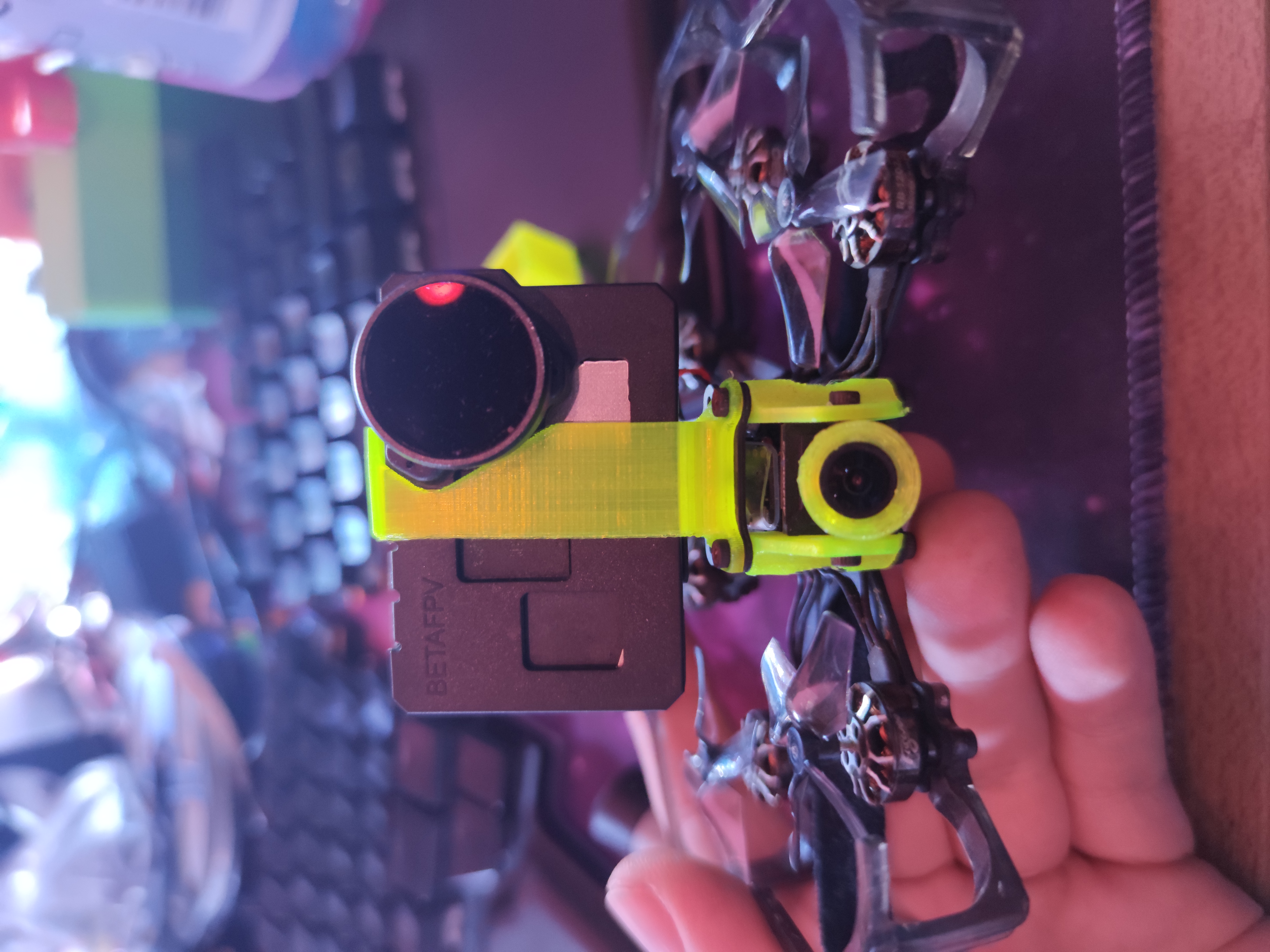 Flywoo Firefly Hex nano naked GoPro Hero 6 Black mount 15°