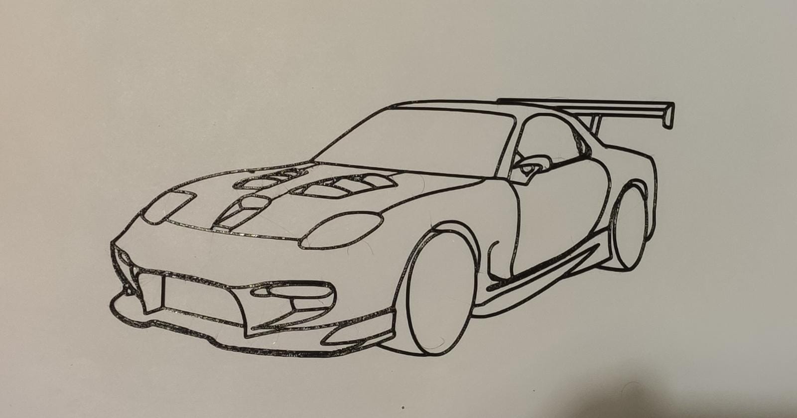 Rx7 mazda rotary engine wall art