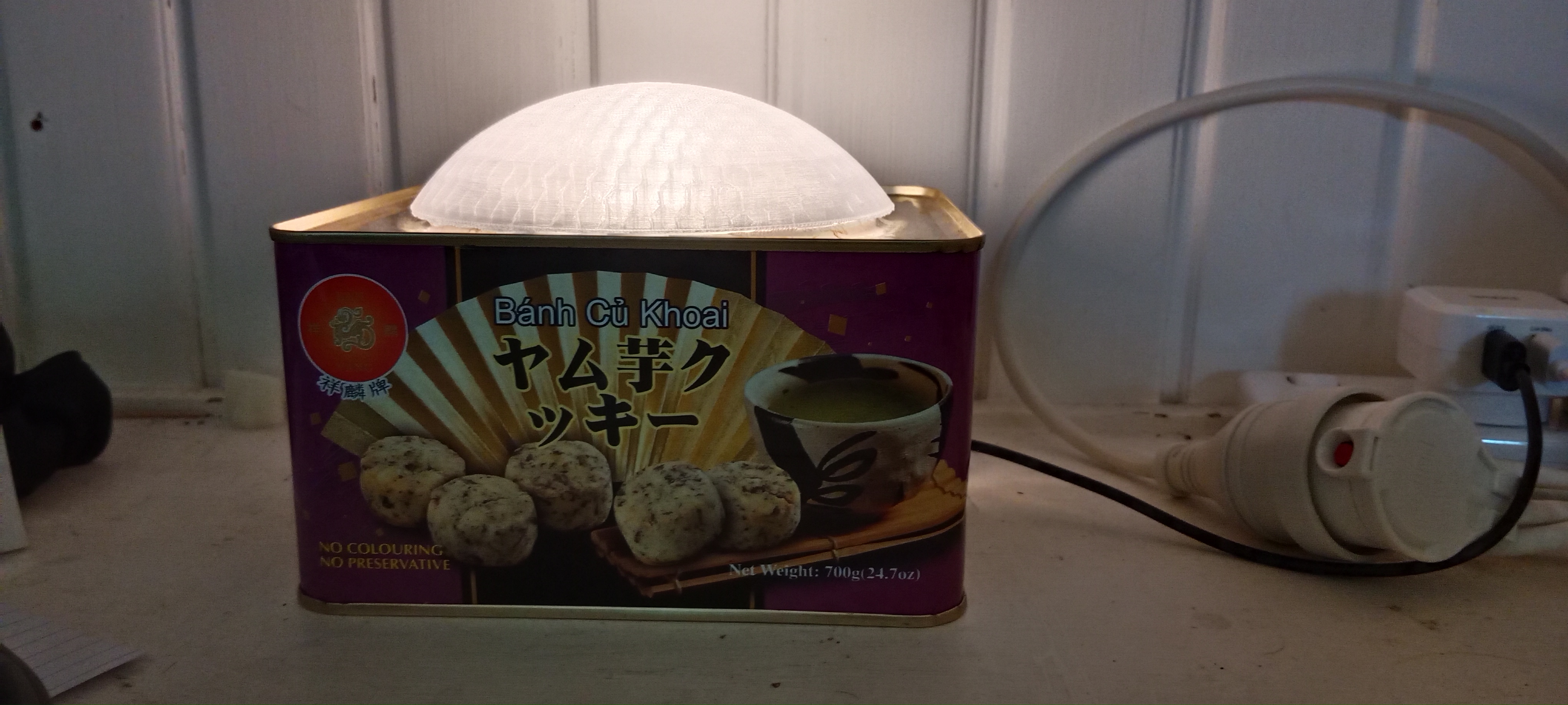 yam biscuit lamp lid