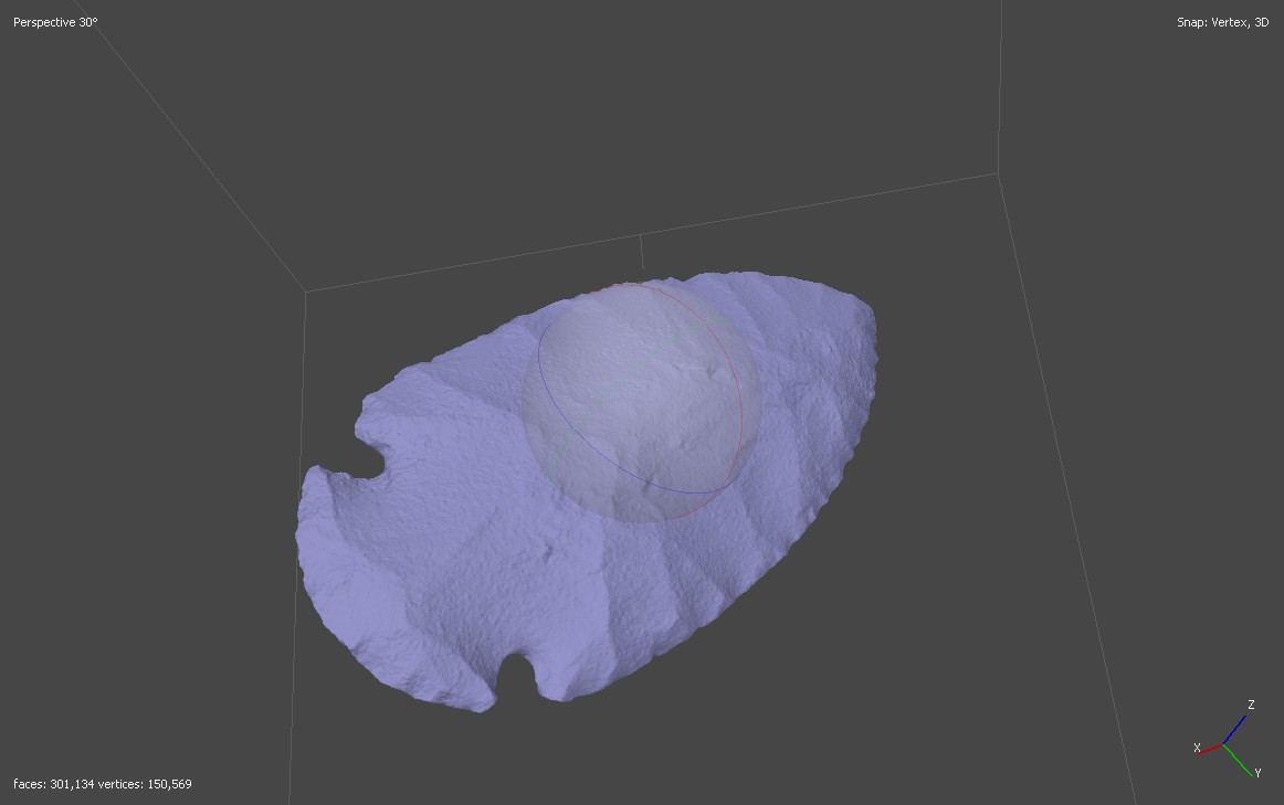 Corner notched arrowhead