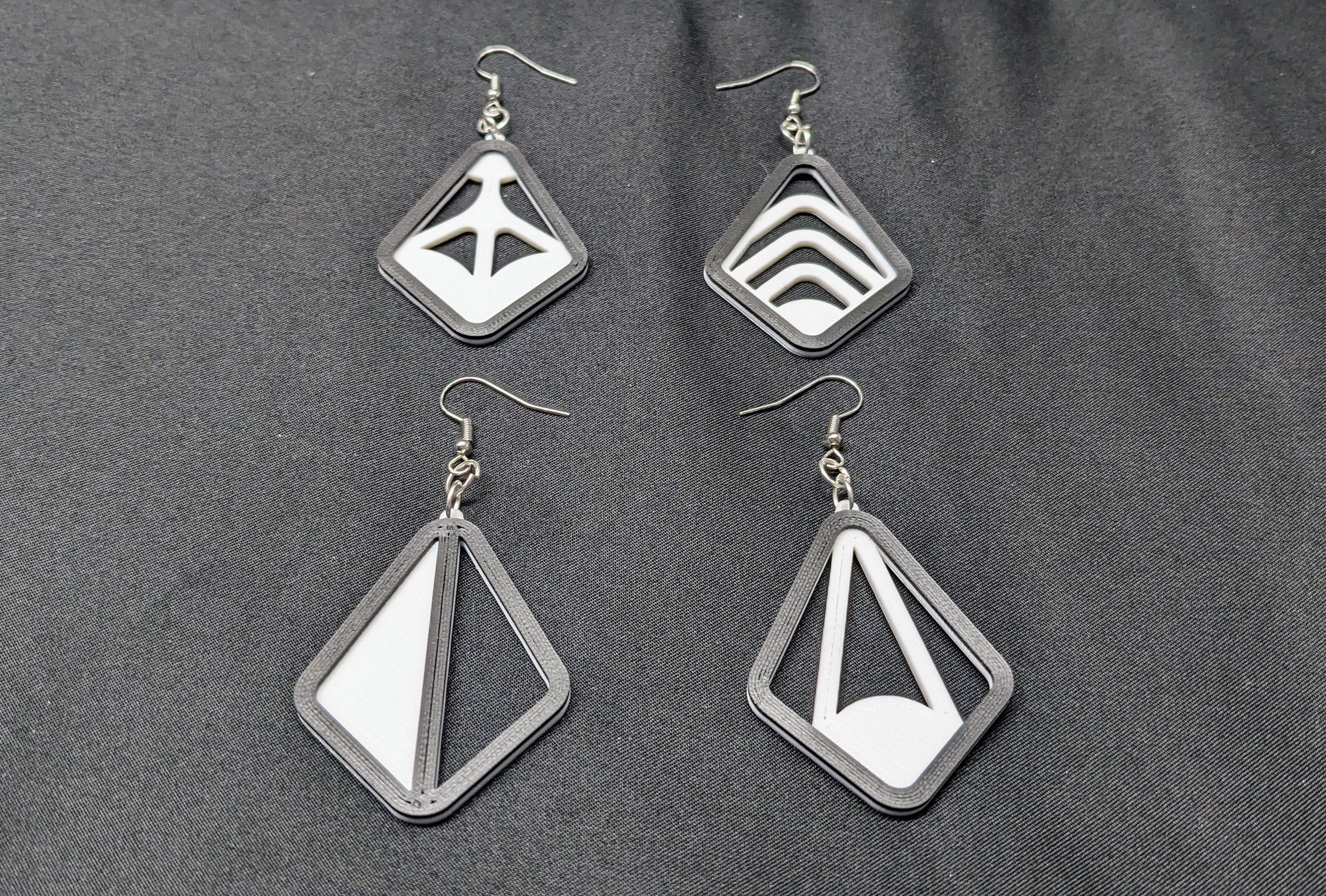 Art deco drop earring set #2